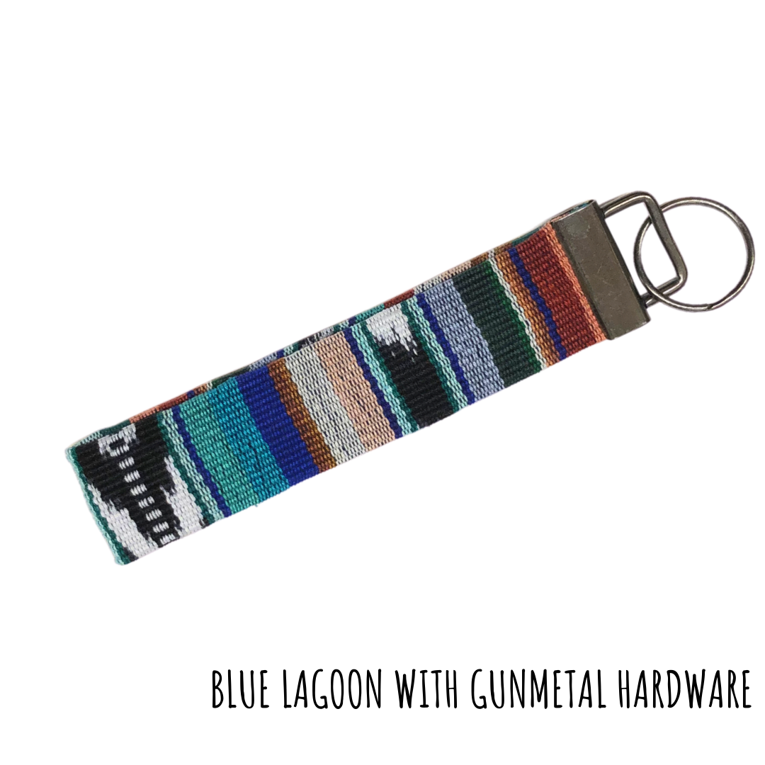 Wristlet Key Fob- Blue Lagoon