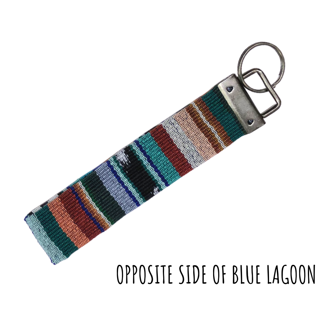 Wristlet Key Fob- Blue Lagoon
